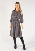 Mixed Print Shirt Dress, Black / 8 image