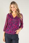 V Neckline Mesh Top, Magenta / 10 image