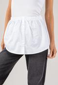 2 in 1 Pull On Shirt Hem, White / S/M
