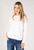 Super Soft Geometric Self Diamond Design Pullover, Off White / 14 image