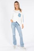 "Ab"solution High Rise Itty Bitty Boot Jeans with Cascading D Pockets, Light Denim / 6