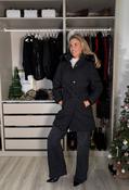 Belted Padded Coat, Black / 24 image