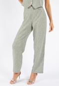 Lurex Pinstripe Trouser, Khaki / 18 image