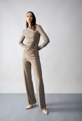 Flare High-waisted Trousers, Beige / 20 image