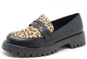 Leopard Front Loafer, Black / 38 image