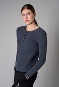 Waffle Texture Top, Charcoal / M image