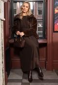 Faux Suede Mini Shopper Bag, Chocolate / F/S image
