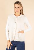 Boucle Wool-Alpaca Blend Waistcoat, Cream / F/S image