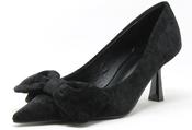 Velvet Bow Heel, Black / 37 image