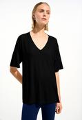 Casual V-neck Top, Black / M image