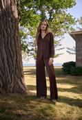 High-waisted Wide-leg Trousers, Chocolate / 10 image