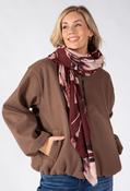 Abstract Print Scarf, Bordeaux / F/S image