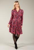 Flo Abstract Print Wrap Dress, Red / 16 image