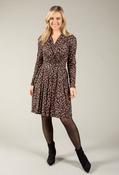 Leopard Print Wrap Dress, Chocolate / 14 image