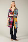 Multicolour Check Coatigan, Multi / M