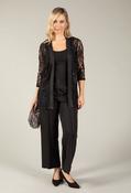 Lace &amp; Diamante Trim Cardigan, Black / M