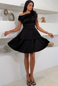 Pippa Double Frill Mini Dress, Black / 8 image