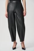 Leatherette Barrel Leg Pants, Black / 14 image