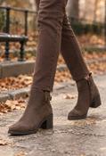 Faux Suede Ankle Boot, Coffee / 39