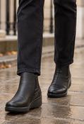 Wedge Ankle Boot, Black / 36