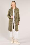 Longline Bomber Jacket, Khaki / L image