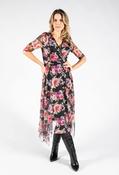 Mesh Floral Print Dress - Orange / 10 image