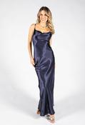 Cowl Neck Satin Feel Maxi Dress - Navy / 8 image