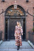 Floral Long Sleeve Maxi Dress - Pink / 10 image