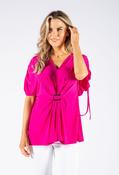 Buckle Detail V Neck Top - Pink / 12 image