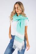 Tassel Detail Linen Scarf - Green / Free Size image