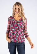 Floral Lace Printed Top - Pink / 10 image