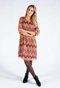 Aztec Print Plisse Pleat Dress - Black / 10 image