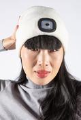 LED Torch Beanie Hat - White / Free Size