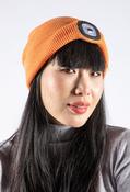 LED Torch Beanie Hat - Orange / Free Size