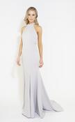 Silver Halter Neck Long Dress - Silver / 16 image