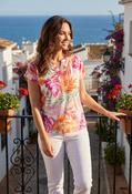 Tropical Fine Knit Top - Pink Mix / 10 image