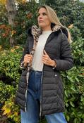 Fur Lined Reversible Padded Coat - Black / 8 image
