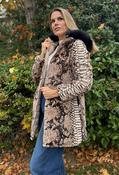 Fur Lined Reversible Padded Coat - Beige / 8 image