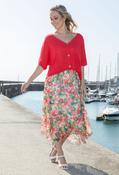 Cropped Knit Cardigan - Red / F/S image