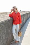 Guadalupe Linen Look Blouse - Orange / L/XL image
