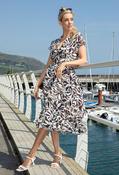 Kiki Leaf Print Midi Dress - Brown Mix / 12 image