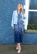 Vine Print Jumpsuit - Navy / L image