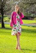 Frill Hem Suedette Jacket - Pink / 14 image