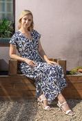 Kiki Leaf Print Midi Dress - Navy Mix / 16 image