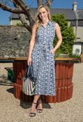 Emilia Floral Print Shirt Dress - Navy / 10 image