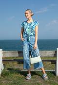 "Ab"solution® Skyrise Glider Crop Jeans - Light Blue / 16 image