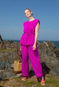 Plisse Pleated Co-Ord - Magenta / F/S