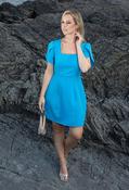 Reeve Square Neck Mini Dress - Blue / 10 image