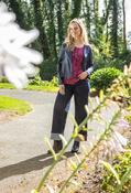 Vintage Leather Frill Detail Jacket - Navy / 14 image