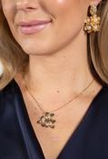 Floral Pearl Necklace - Gold / One image